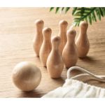 mini dennenhouten bowling set