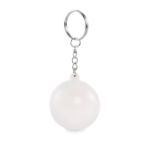 pu balvormige sleutelhanger - wit