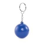 pu balvormige sleutelhanger - blauw