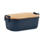 pp lunchbox 700 ml met bamboe deksel - marine