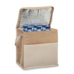 jute en canvas koeltas 3 liter