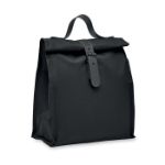 600d rpet rolltop koeltas - zwart