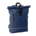laptop 15 inch rolltop pu rugzak - blauw