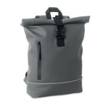 laptop 15 inch rolltop pu rugzak - grijs