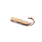 multifunctioneel zakmes van bamboe en rvs