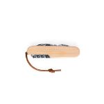 multifunctioneel zakmes van bamboe en rvs