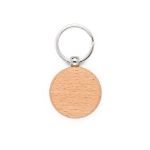 ronde sleutelhanger in beukenhout