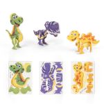 3d-puzzel in papier-eva in de vorm van dinausaurus