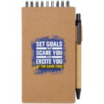 flipper blok met sticky notes balpen zwarte inkt