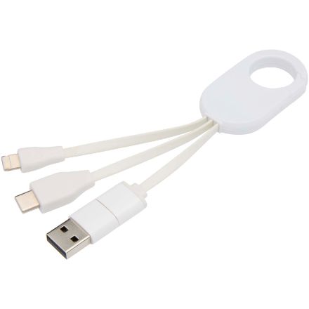 troop 4-in-1 oplaadkabel van gerecycled plastic