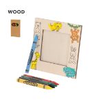 fotolijst 7.5 x 7.5 cm met 5 stiften kunku