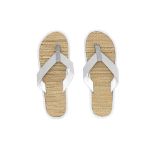 flip flops van stro en pu sirgu - wit
