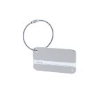 bagagelabel recycled aluminium halux - zilver