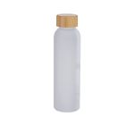 drinkfles recycled glas en bamboe tistak 500 ml - transparant