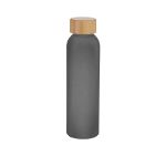 drinkfles recycled glas en bamboe tistak 500 ml - zwart
