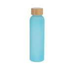 drinkfles recycled glas en bamboe tistak 500 ml - blauw