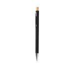 rubberised pen recycled aluminium kosif - zwart