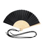 waaier bamboe polyester yanex - zwart