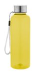 rpet sportfles met rvs dop en draagriem pembar - geel