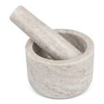 sagaform sten vijzel van travertijnmarmer