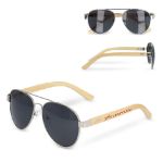 aviator zonnebril met bamboe poten