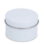 dhyana plantaardige geurkaars in gerecycled blik - wit