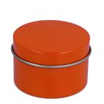 dhyana plantaardige geurkaars in gerecycled blik - oranje