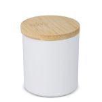 bhakti plantaardige geurkaars in gerecycled alumin - wit