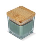 chakra plantaardige kaars in glazen houder - groen