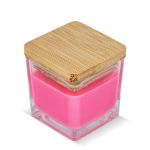 chakra plantaardige kaars in glazen houder - roze