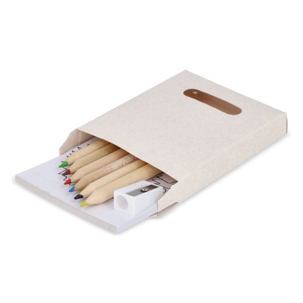 8-delige kleurset in gerecyclede melkpakdoos