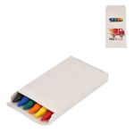 6 krijtjes in gerecyclede melkpakkenverpakking