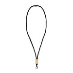 r-pet paracord lanyard - zwart