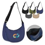 pu-gecoat r-pet 600d halve maan sling tas