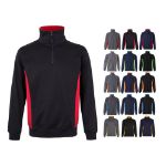 tweekleurig sweatshirt van badstof maten xs-3xl