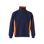 tweekleurig sweatshirt van badstof maten xs-3xl - 