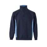 tweekleurig sweatshirt van badstof maten xs-3xl - 