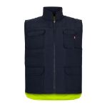 gewatteerd vest omkeerbaar maten/ s-3xl - geel