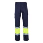 tweekleurige broek van keperstof maten s-3xl - 