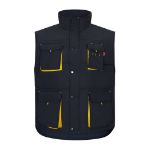 gewatteerd vest, tweekleurig maten s-3xl - 