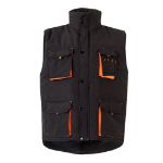 gewatteerd vest, tweekleurig maten s-3xl - 