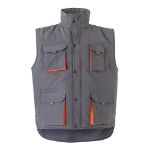 gewatteerd vest, tweekleurig maten s-3xl - 