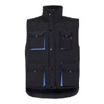 gewatteerd vest, tweekleurig maten s-3xl - 