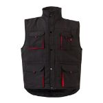 gewatteerd vest, tweekleurig maten s-3xl - 