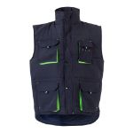 gewatteerd vest, tweekleurig maten s-3xl - 