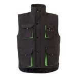 gewatteerd vest, tweekleurig maten s-3xl - 