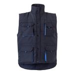 gewatteerd vest, tweekleurig maten s-3xl - 