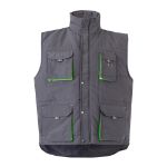 gewatteerd vest, tweekleurig maten s-3xl - 