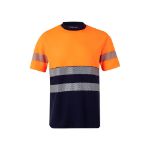 tweekleurig piqué t-shirt (150g/m2) maten: s-3xl - 