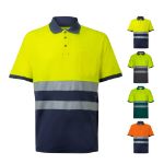 tweekleurig piqué poloshirt (150g/m2) maat s-3xl